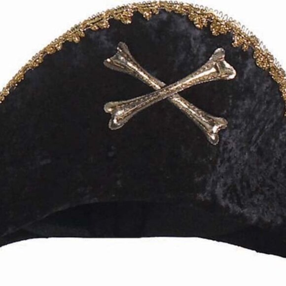 New w/Tag-Great Pretenders Pirate Captain Hook Hat Black (Hat only) - Picture 3 of 12